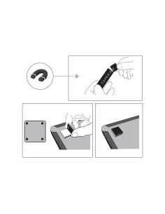 Pizarra nobo magnetica para el hogar color blanco 360x360 mm