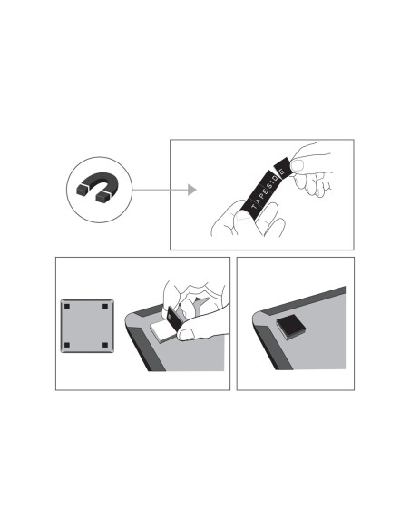 Pizarra nobo magnetica para el hogar color blanco 360x360 mm