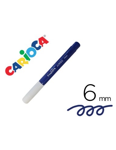 Rotulador carioca jumbo lavable azul punta gruesa 6 mm