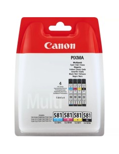 Canon CLI581 Pack de 4 Cartuchos de Tinta Originales -...