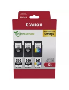 Canon PG-560XL + CL-561XL Pack de 3 Cartuchos de Tinta...