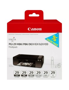 Canon PGI29 Pack de 6 Cartuchos de Tinta Originales -...