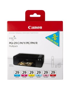 Canon PGI29 Pack de 6 Cartuchos de Tinta Originales -...