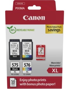 Canon PG575XL/CL576XL Multipack de 2 Cartuchos de Tinta...