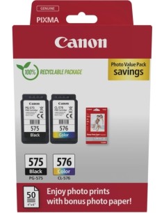 Canon PG575/CL576 Pack de 2 Cartuchos de Tinta Originales...