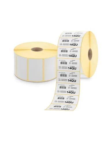 Zebra Z-Perform 1000T Pack de 12 Rollos de Etiquetas Originales Perforadas 38x25 mm - 2580 Unidades por rollo - 880003-025D
