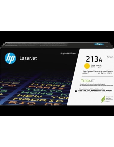 HP W2132A Amarillo Cartucho de Toner Original - 213A