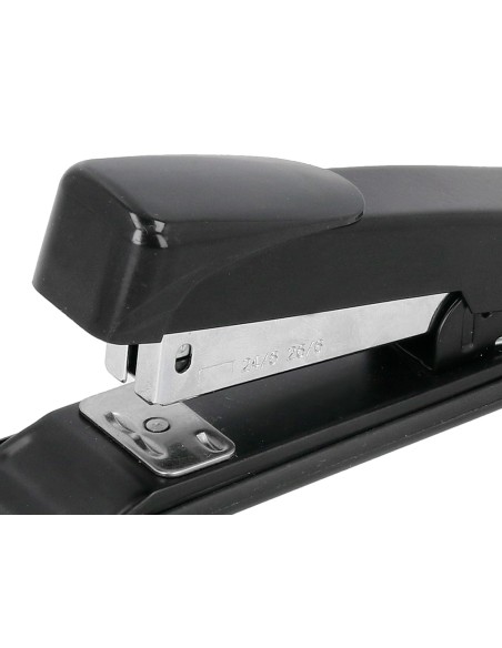 Grapadora greening metalica color negro capacidad 30 hojas usa grapas 24 6 y 26 6