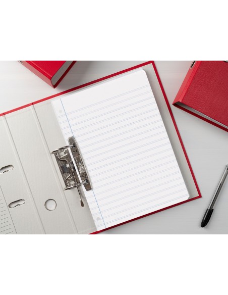 Recambio liderpapel a4 100 hojas 100g m2 pauta 4 35mm con margen 4 taladros