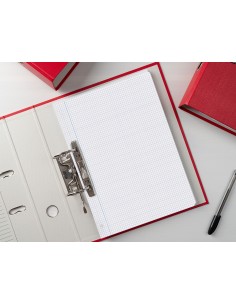 Recambio liderpapel a4 100 hojas 100g m2 cuadro 5 mm con margen 4 taladros