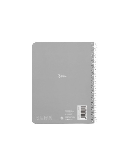 Cuaderno espiral liderpapel din a5 witty tapa dura 80h 90gr rayado montessori 5 mm colores surtidos