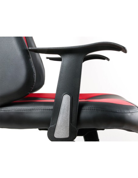 Silla q connect gaming orvieto simil piel base metalica alt max 1200 anc 650 prof 650 mm ruedas premium negro rojo Silla q connect gaming orvieto simil piel base metalica alt max 1200 anc 650 prof 650 mm ruedas premium negro rojo
