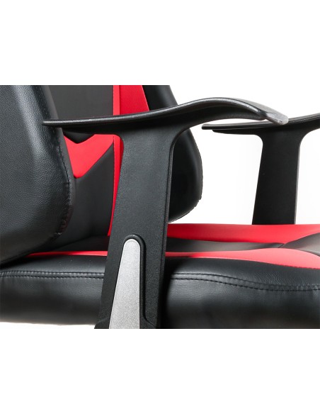Silla q connect gaming orvieto simil piel base metalica alt max 1200 anc 650 prof 650 mm ruedas premium negro rojo Silla q connect gaming orvieto simil piel base metalica alt max 1200 anc 650 prof 650 mm ruedas premium negro rojo