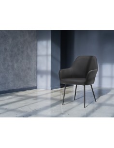 Silla q connect confidente siemione base metalica alt max 820 anc 570 prof 580 color gris oscuro