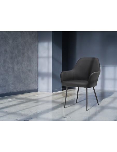 Silla q connect confidente siemione base metalica alt max 820 anc 570 prof 580 color gris oscuro Silla q connect confidente siemione base metalica alt max 820 anc 570 prof 580 color gris oscuro
