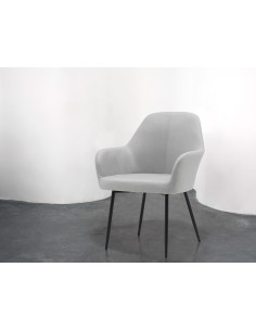 Silla q connect confidente siemione base metalica alt max 820 anc 570 prof 580 color gris claro