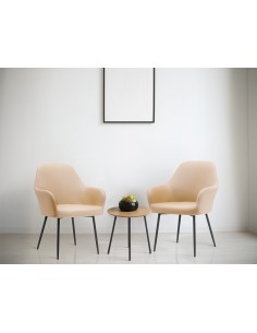 Silla q connect confidente siemione base metalica alt max 820 anc 570 prof 580 color marron arena