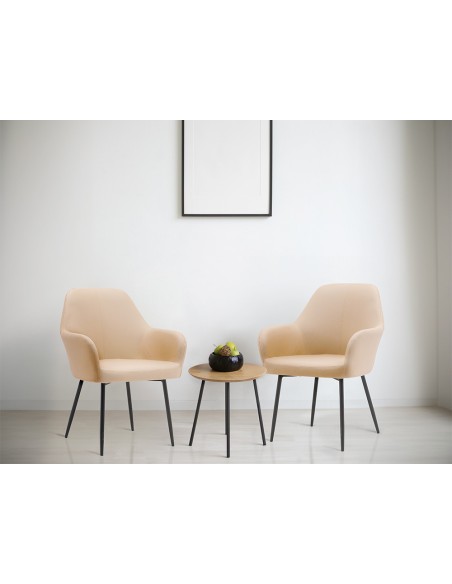 Silla q connect confidente siemione base metalica alt max 820 anc 570 prof 580 color marron arena Silla q connect confidente siemione base metalica alt max 820 anc 570 prof 580 color marron arena