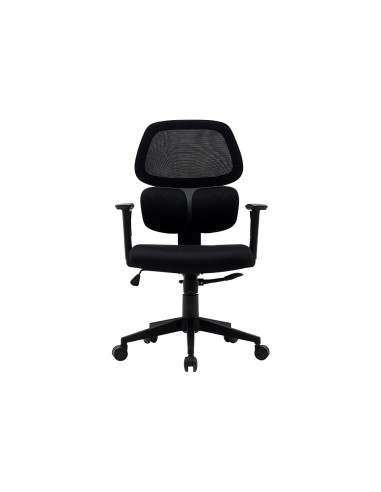 Silla q connect oficina ancona malla base metalica alt max 1110 anc 660 prof 590 ruedas premium color negro