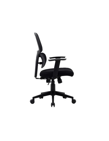 Silla q connect oficina ancona malla base metalica alt max 1110 anc 660 prof 590 ruedas premium color negro