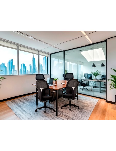 Silla q connect oficina ancona malla base metalica alt max 1110 anc 660 prof 590 ruedas premium color negro Silla q connect oficina ancona malla base metalica alt max 1110 anc 660 prof 590 ruedas premium color negro