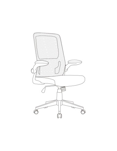 Silla q connect oficina alba malla base metalica alt max 1110 anc 610 prof 580 ruedas premium color blanco