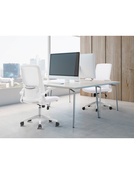 Silla q connect oficina alba malla base metalica alt max 1110 anc 610 prof 580 ruedas premium color blanco Silla q connect oficina alba malla base metalica alt max 1110 anc 610 prof 580 ruedas premium color blanco