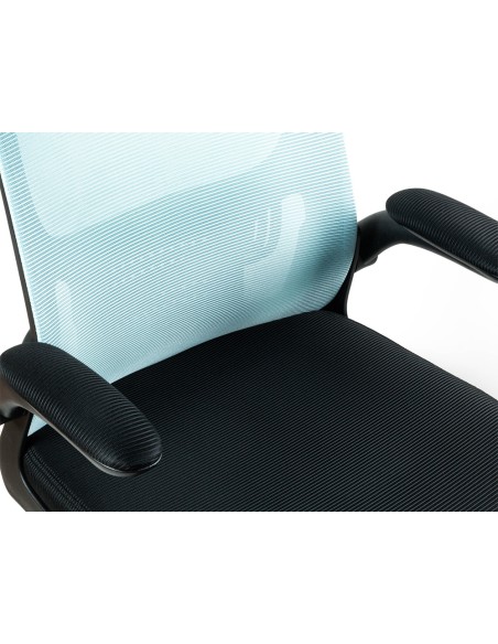 Silla q connect oficina alba malla base metalica alt max 1110 anc 610 prof 580 ruedas premium color negro azul Silla q connect oficina alba malla base metalica alt max 1110 anc 610 prof 580 ruedas premium color negro azul