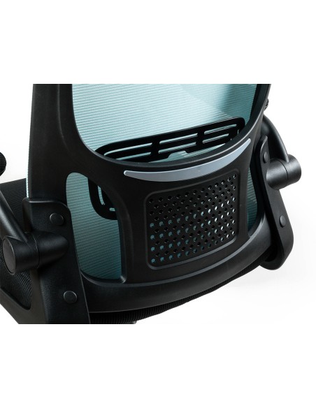 Silla q connect oficina alba malla base metalica alt max 1110 anc 610 prof 580 ruedas premium color negro azul Silla q connect oficina alba malla base metalica alt max 1110 anc 610 prof 580 ruedas premium color negro azul