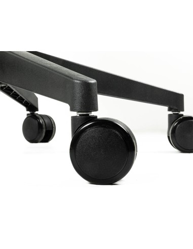 Silla q connect oficina alba malla base metalica alt max 1110 anc 610 prof 580 ruedas premium color negro