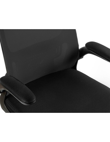Silla q connect oficina alba malla base metalica alt max 1110 anc 610 prof 580 ruedas premium color negro