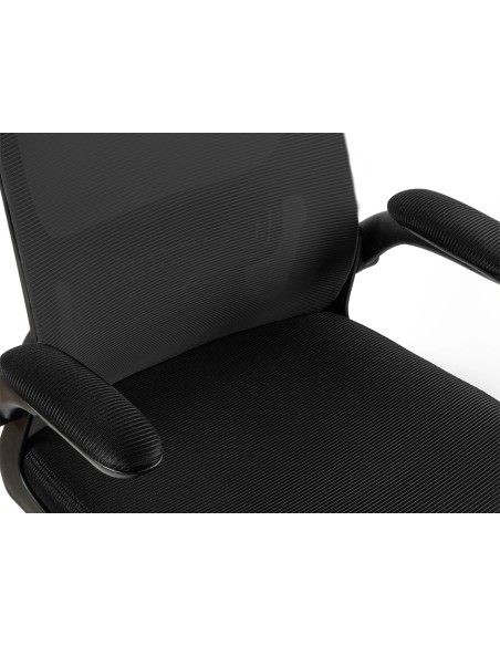Silla q connect oficina alba malla base metalica alt max 1110 anc 610 prof 580 ruedas premium color negro Silla q connect oficina alba malla base metalica alt max 1110 anc 610 prof 580 ruedas premium color negro