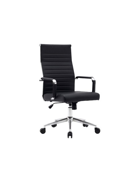 Silla q connect escritorio bosa simil piel base metalica alt max 1130 anc 550 prof 630 mm ruedas premium color negro Silla q connect escritorio bosa simil piel base metalica alt max 1130 anc 550 prof 630 mm ruedas premium color negro
