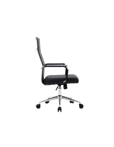 Silla q connect escritorio bosa simil piel base metalica alt max 1130 anc 550 prof 630 mm ruedas premium color negro Silla q connect escritorio bosa simil piel base metalica alt max 1130 anc 550 prof 630 mm ruedas premium color negro