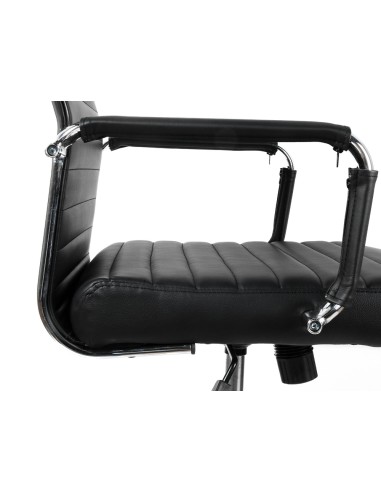 Silla q connect escritorio bosa simil piel base metalica alt max 1130 anc 550 prof 630 mm ruedas premium color negro