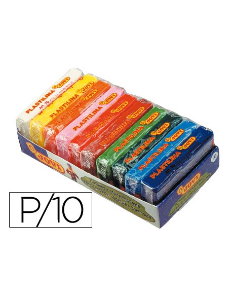 Plastilina jovi 70 tamano pequeno bandeja de 10 unidadescolores surtidos Plastilina jovi 70 tamano pequeno bandeja de 10 unidadescolores surtidos