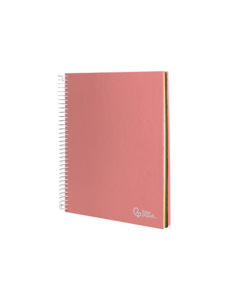 Cuaderno espiral liderpapel a4 micro witty tapa dura 120h 90gr horizontal 8mm 5 bandas 4 taladros colores surtidos