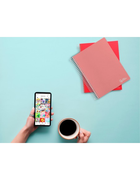 Cuaderno espiral liderpapel a4 micro witty tapa dura 120h 90gr horizontal 8mm 5 bandas 4 taladros colores surtidos