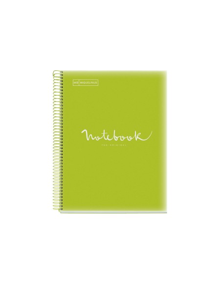 Cuaderno espiral miquelrius notebook a4 tapa polipropileno 120 hojas cuadro 5mm 90 gr emotions
