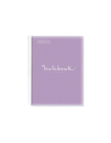 Cuaderno espiral miquelrius notebook a4 tapa polipropileno 120 hojas cuadro 5mm 90 gr emotions