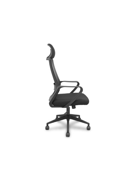 Silla de direccion pyc pro534 brazos fijos regulable en altura respaldo en malla negra y asiento tela negra Silla de direccion pyc pro534 brazos fijos regulable en altura respaldo en malla negra y asiento tela negra