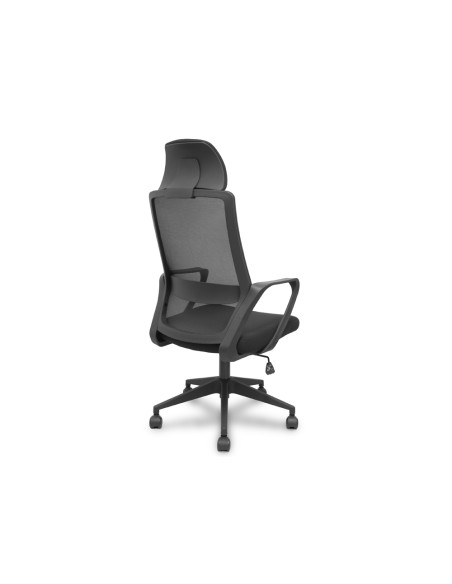 Silla de direccion pyc pro534 brazos fijos regulable en altura respaldo en malla negra y asiento tela negra Silla de direccion pyc pro534 brazos fijos regulable en altura respaldo en malla negra y asiento tela negra