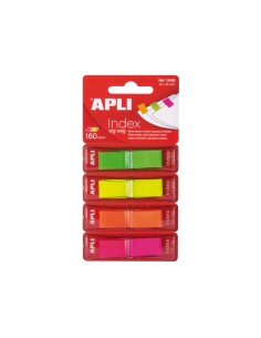 Banderitas separadoras apli film zig zag 45x12 mm pack de 4 colores fluor x 40 hojas