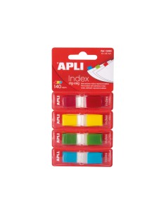 Banderitas separadoras apli film zig zag 45x12 mm pack de 4 colores x 35 hojas