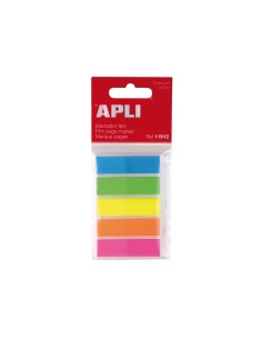 Banderitas separadoras apli film 50x20 mm pack de 5 colores x 25 hojas
