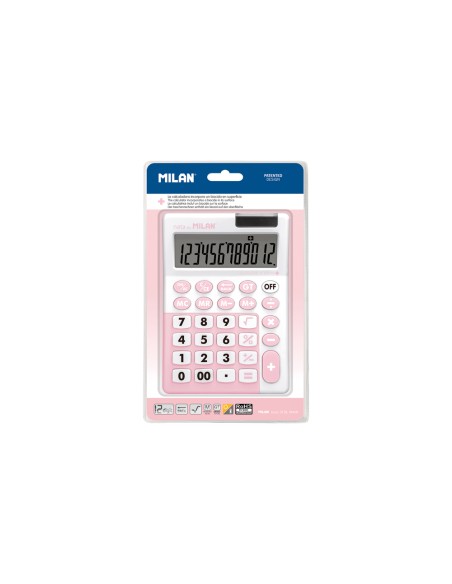 Calculadora milan sobremesa 12 digitos serie edicion color rosa