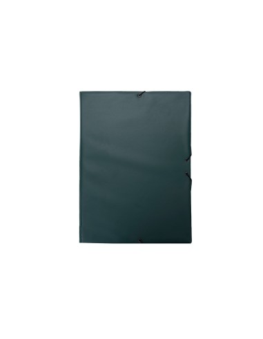Carpeta goma grafoplas folio forrada 3 solapas pvc verde