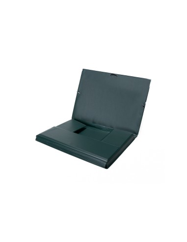 Carpeta goma grafoplas folio forrada 3 solapas pvc verde
