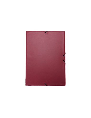Carpeta goma grafoplas folio forrada 3 solapas pvc rojo