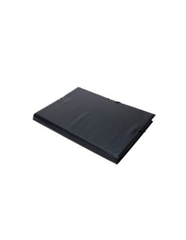 Carpeta goma grafoplas folio forrada 3 solapas pvc negro